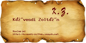 Kövesdi Zoltán névjegykártya