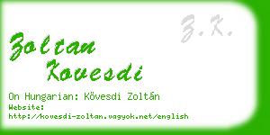 zoltan kovesdi business card