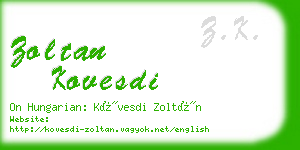 zoltan kovesdi business card